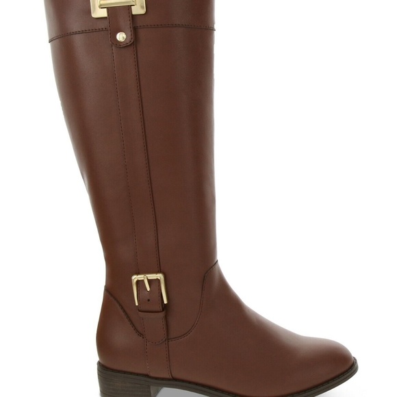 Karen Scott Brown Heeled Boots - Picture 1 of 8